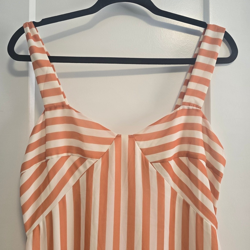 ASOS Striped Maxi Dress in Cream and orange/tan - Picture 5 of 16